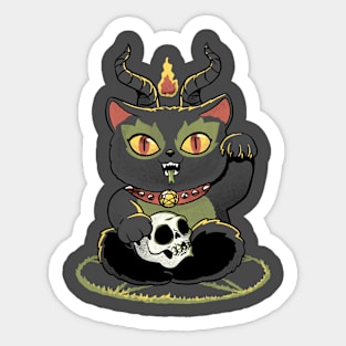 Maneki demon Sticker